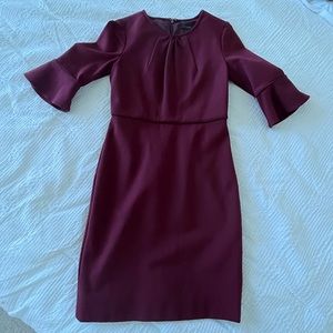 Jcrew burgundy sheath dress size 4